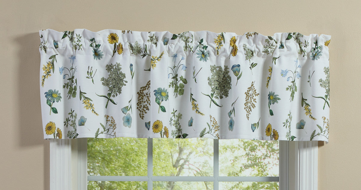 Flower Market Lined 100% Cotton Valance & Table Linens