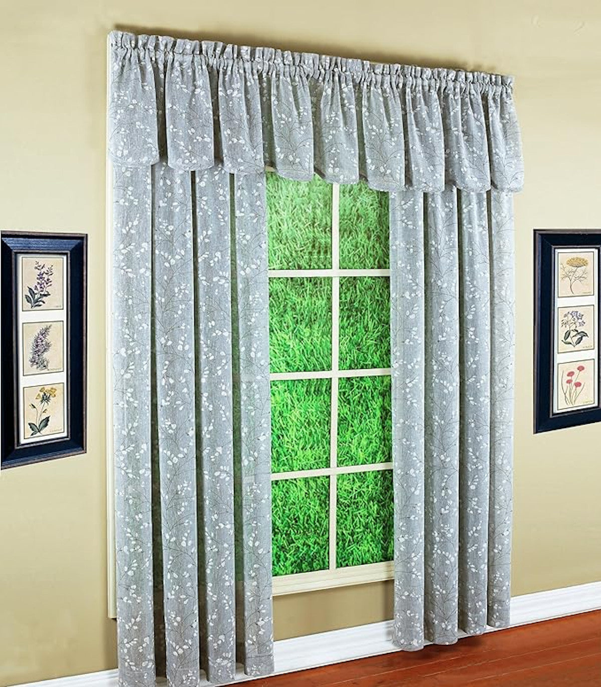 Willow 100% Polyester Semi-Sheer Faux Linen Panels