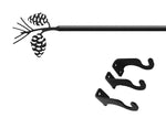 Wrought Iron Curtain Rod with Pinecone Finial Thumbnail